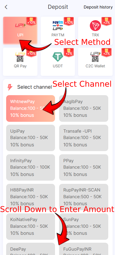 1 Lottery Deposit